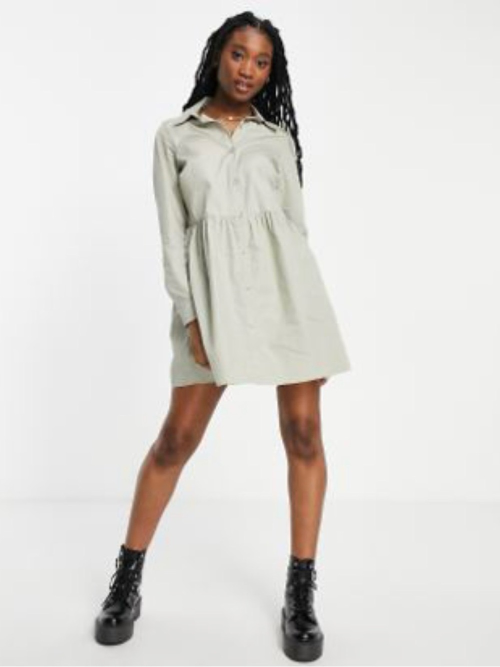 ASOS Design Sage Green Shirt Dress US Size 2